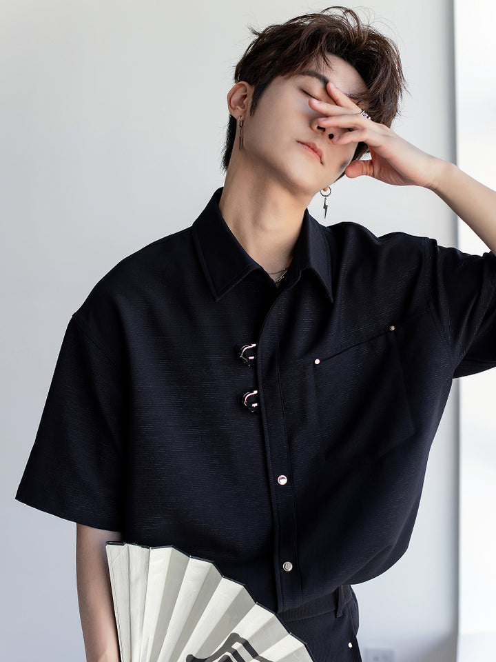 Short-Sleeve Loose Fit Shirt