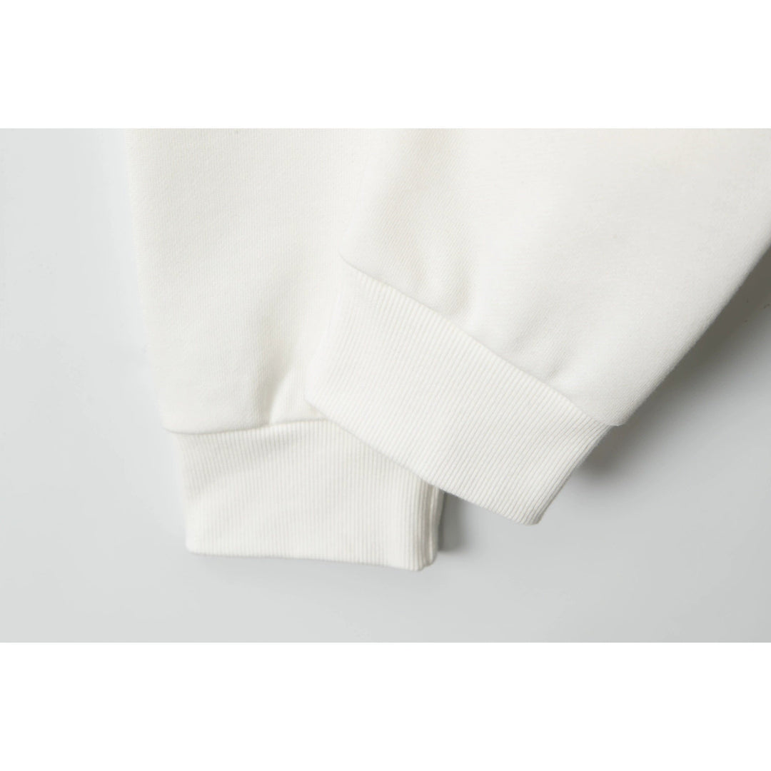 Bestickter Stern Zip-Up Kapuzenpullover 