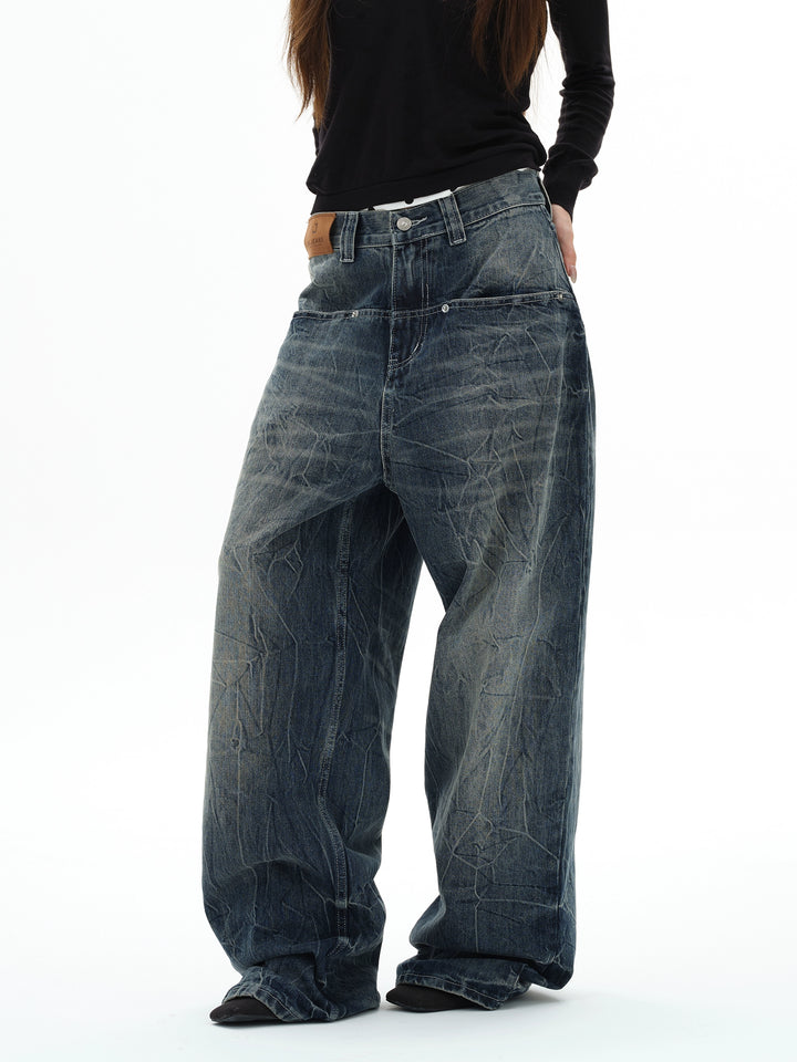 Pantalons larges à motif étoile rétro 