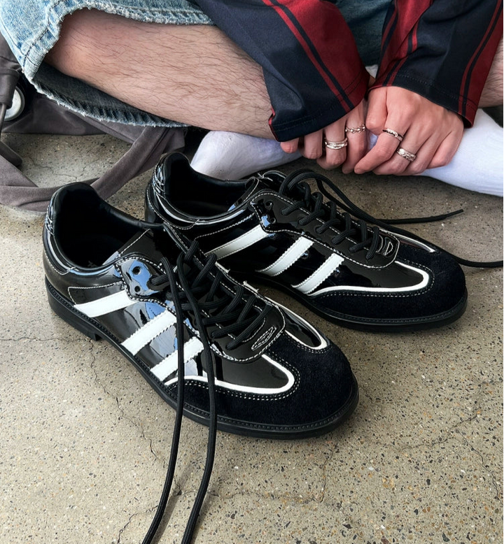 Zapatos de cuero casuales para commuters con teclas de piano 