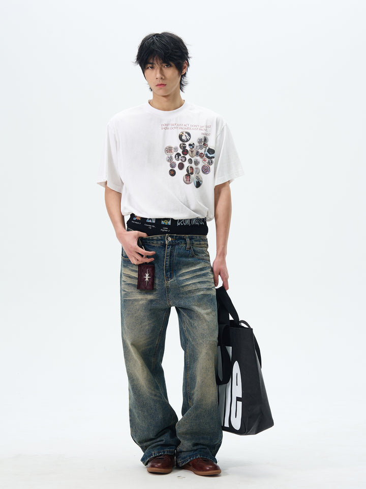 Loose Fit Short-Sleeve Badge T-Shirt