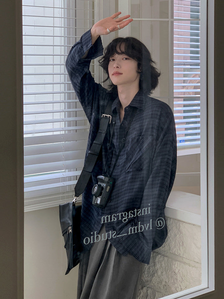 Plaid Long-Sleeved Casual Shirt