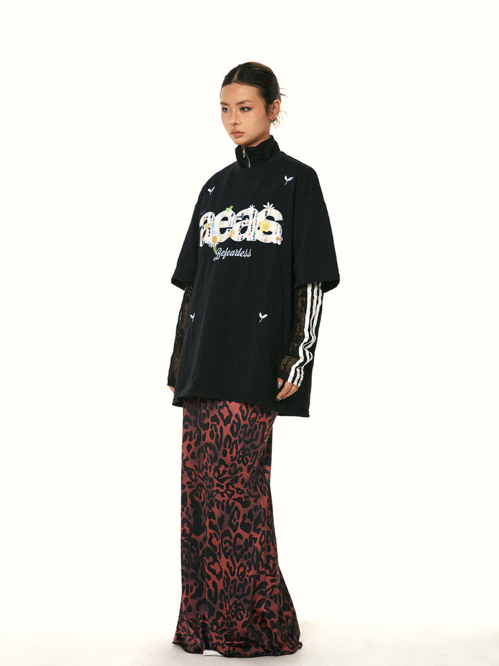 Retro Floral Embroidered Cotton Top