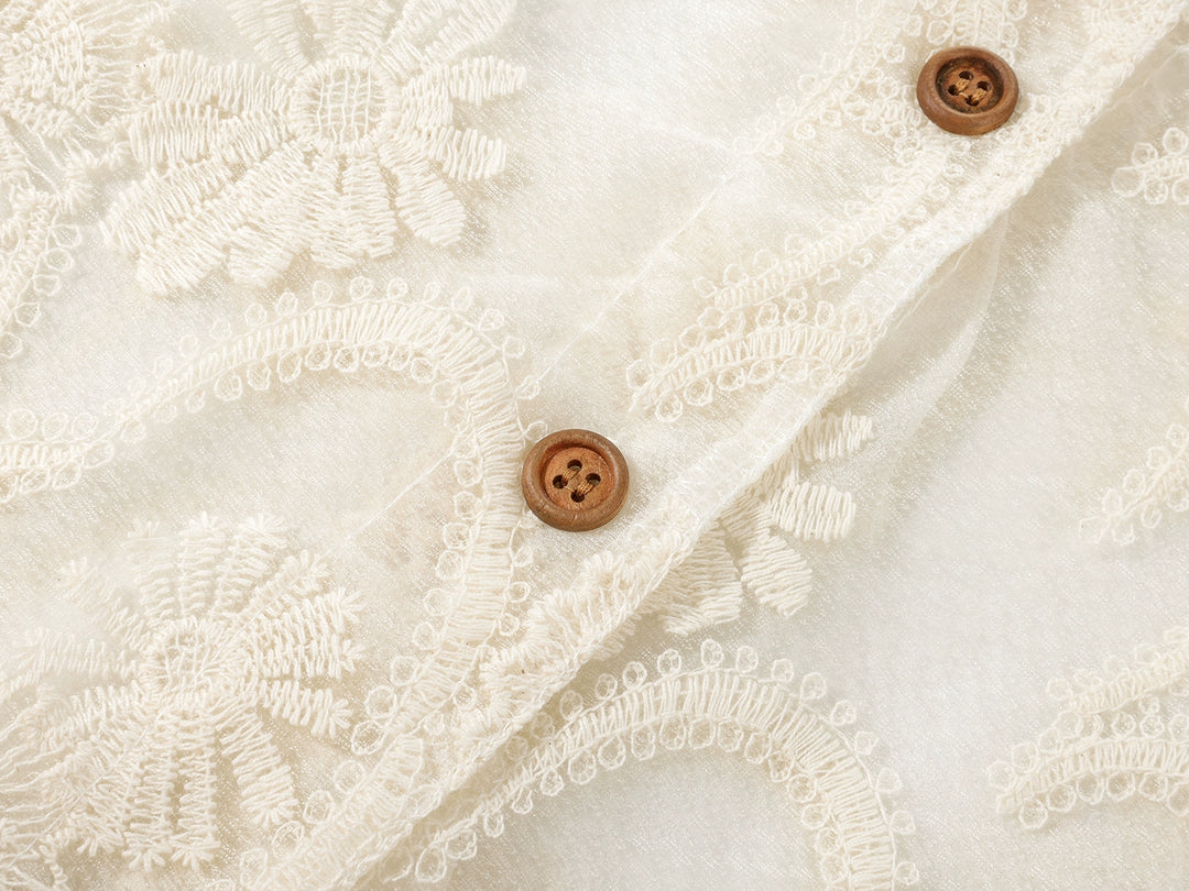 Lace Embroidered Chinese Style Vest