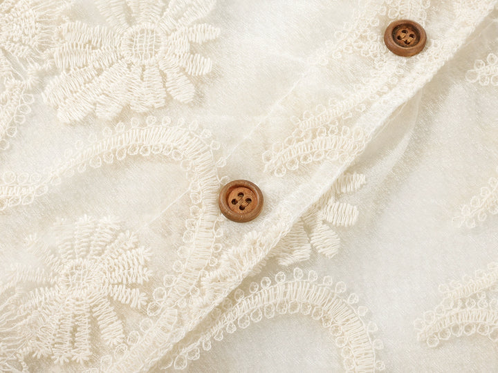 Lace Embroidered Chinese Style Vest