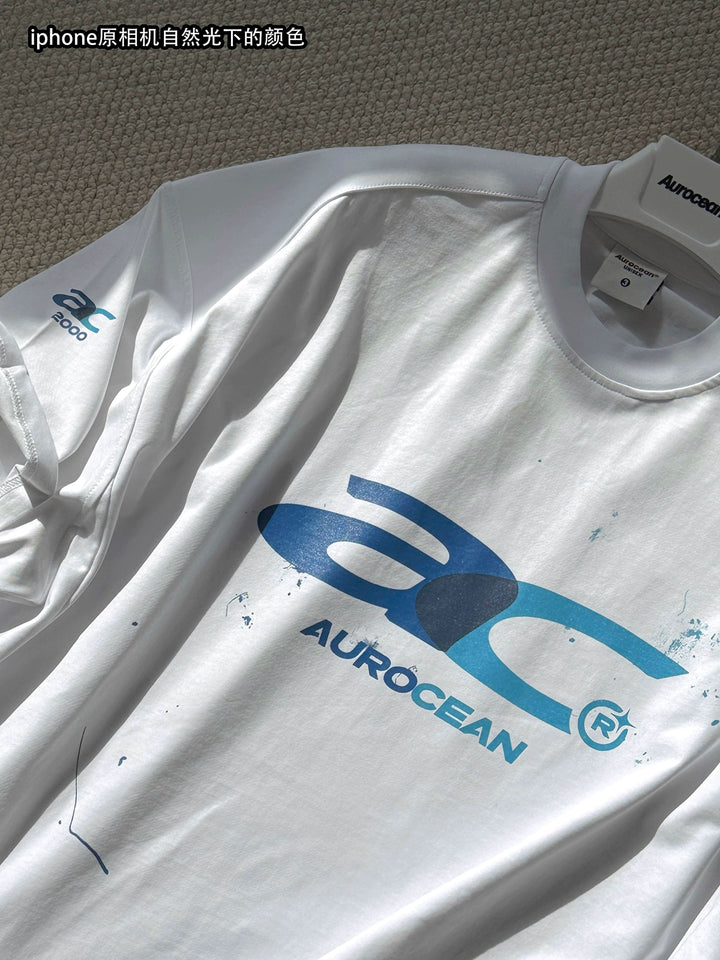 T-shirt a maniche corte in cotone pesante con grafica oversize 