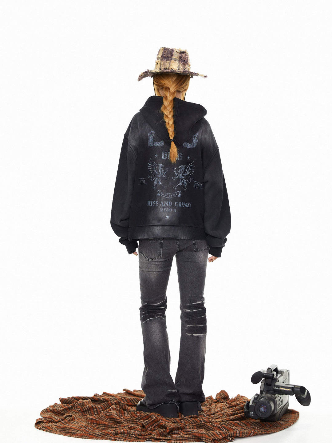 Graffiti Zipper Hooded Jacket