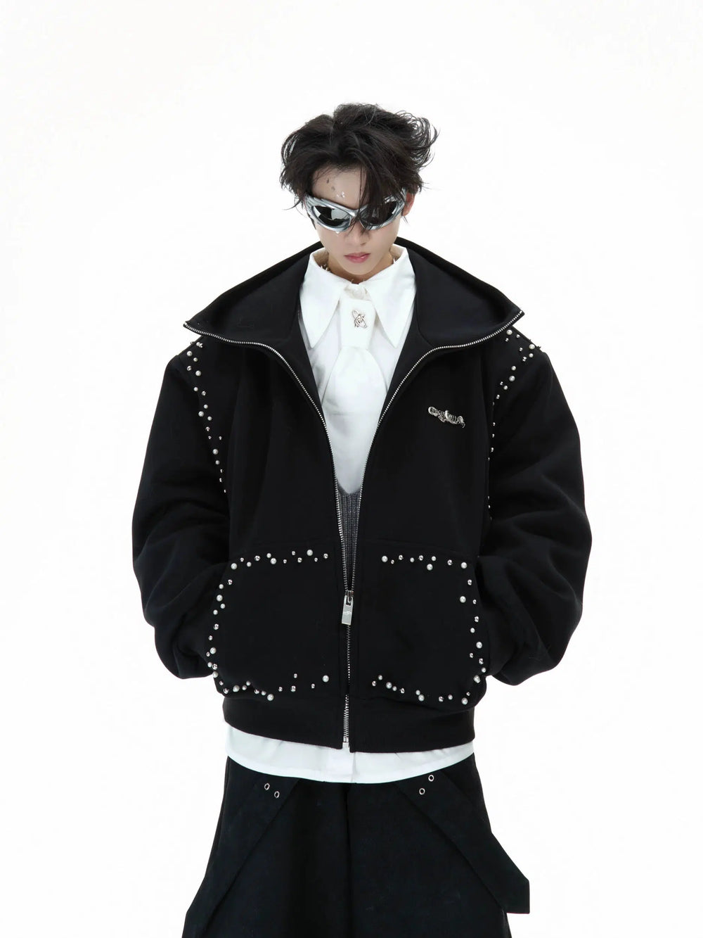 Pearl Trim Hooded Jacket