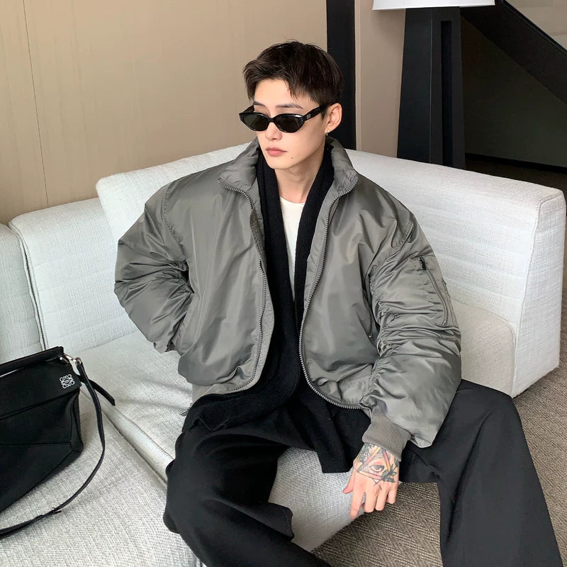 Satin Waterafstotende Staande Kraag Bomberjack 