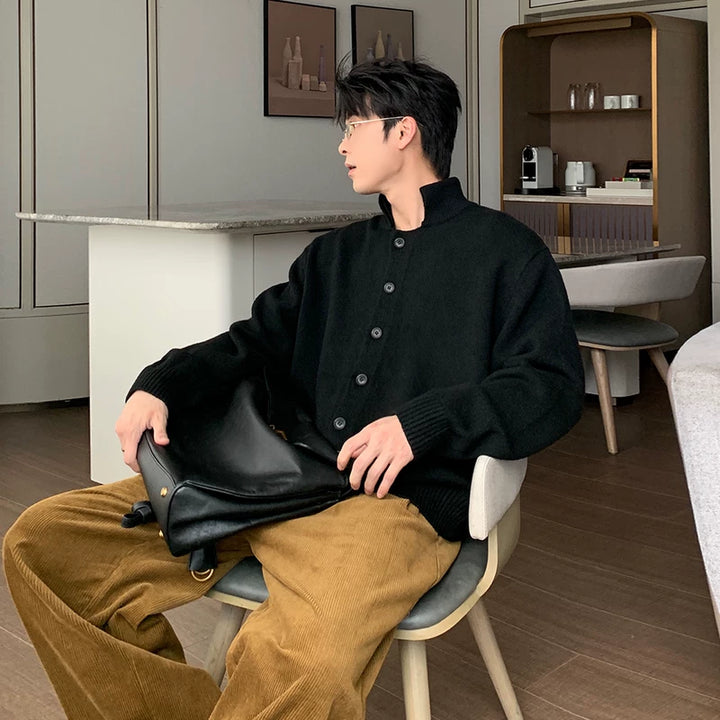 سترة كاردجان محبوكة بأزرار كبيرة الحجم 