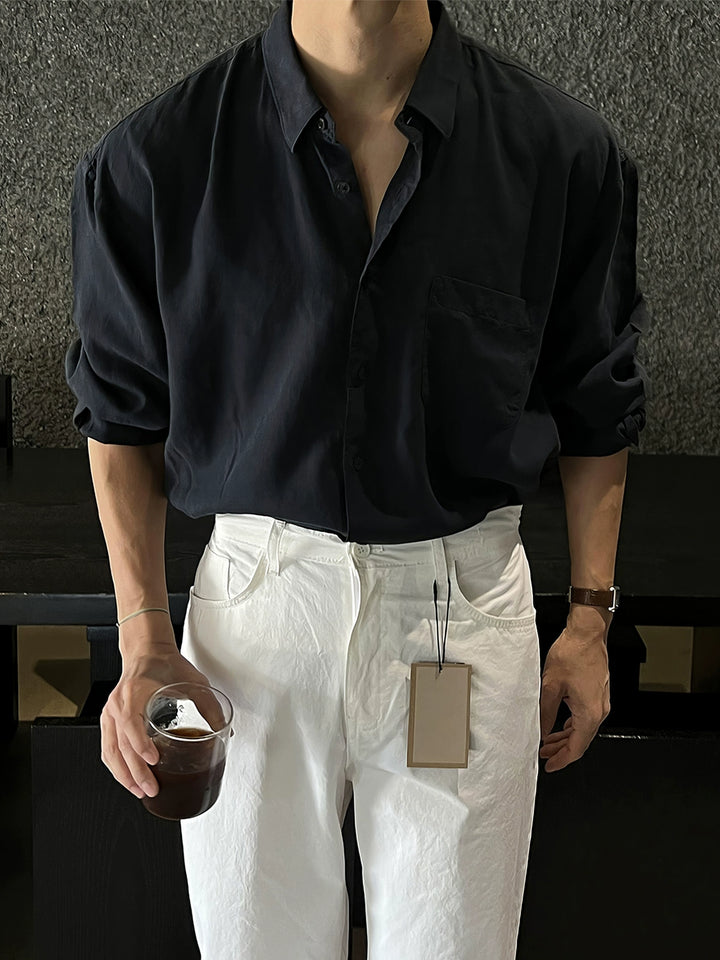 Camisa de Manga Longa com Proteção Solar Solta 