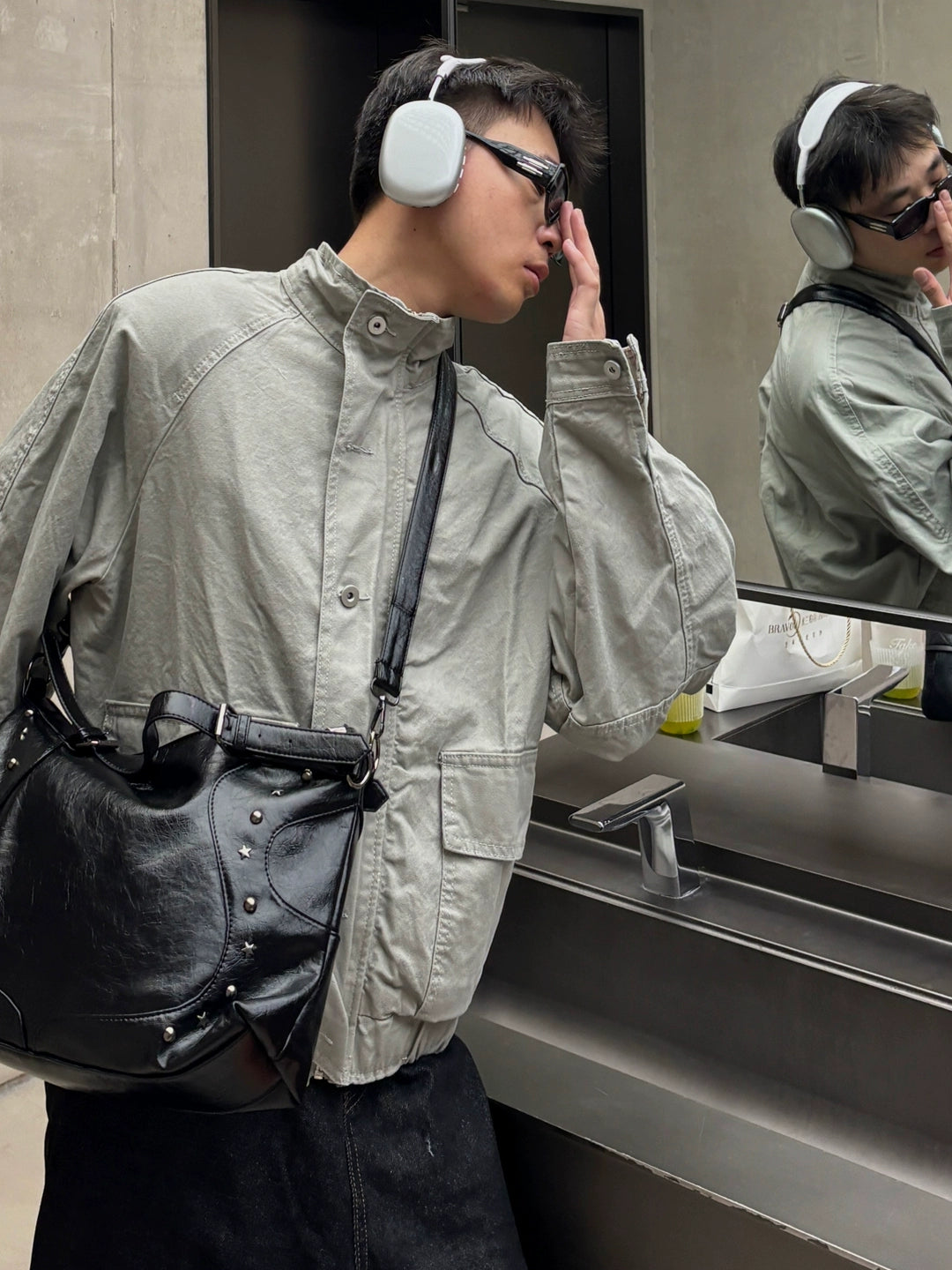 Büyük Kapasiteli Retro Motosiklet Omuz Çantası 