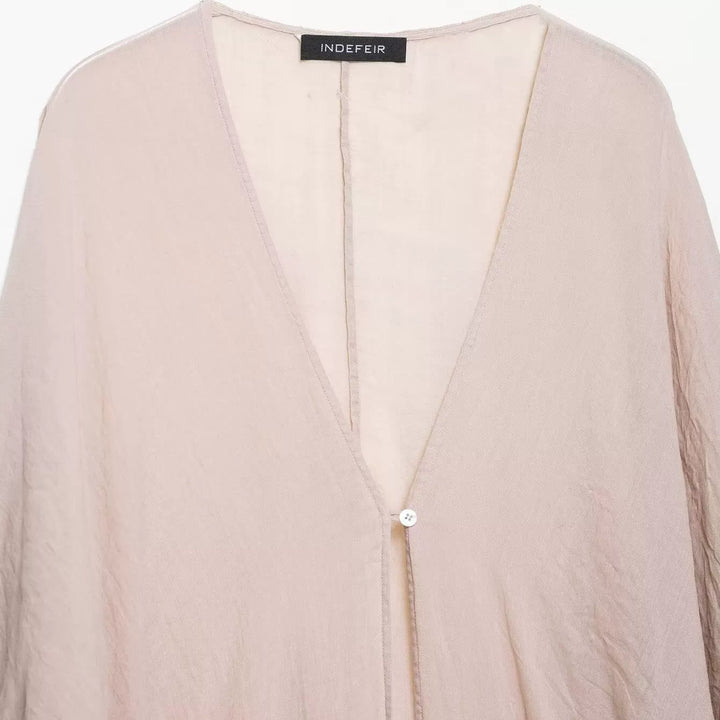 Volný batwing dlouhý top košile 