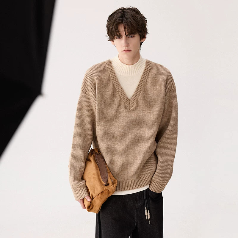 Gemengd Garens Faux Twee-delige Coltrui 