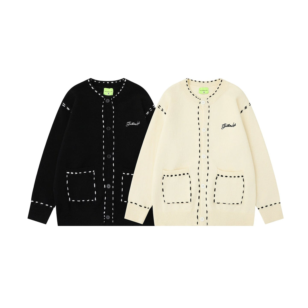 Letter Embroidery Knit Sweater