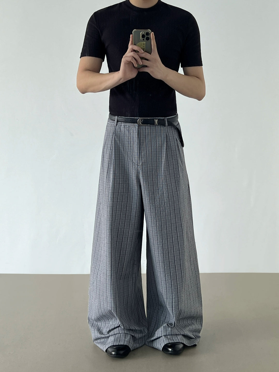 Plaid Striped Casual Pants