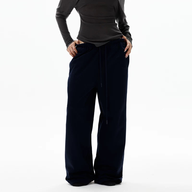 レトロルーズフィットカジュアルスポーツパンツ 