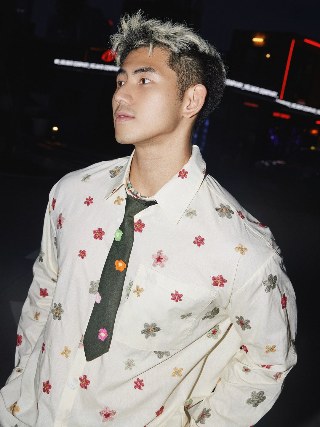 Embroidered Long Sleeve Shirt