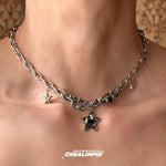 Star Pendant Chain Clavicle Necklace