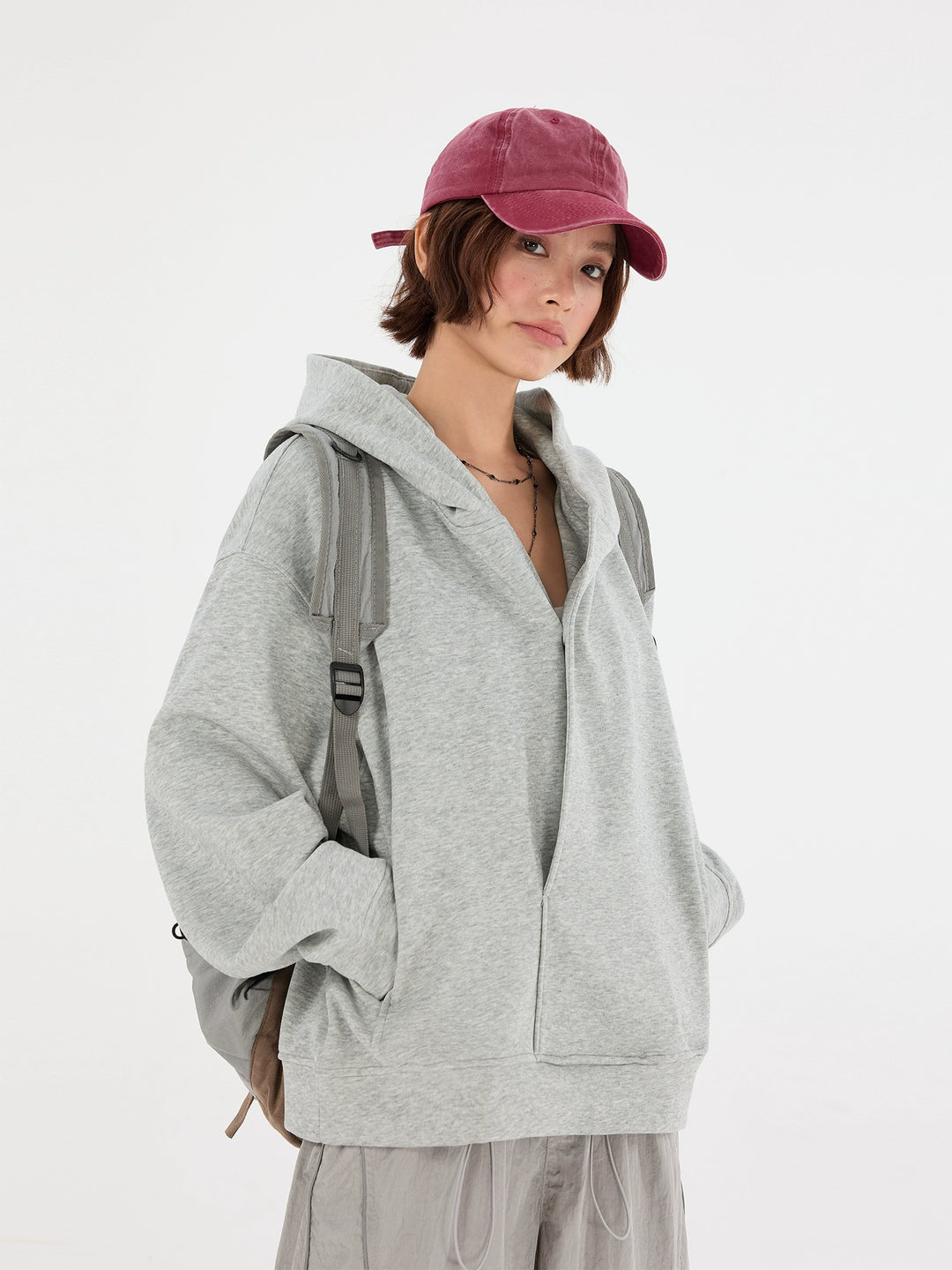 Retro buet cardigan hettegenser 