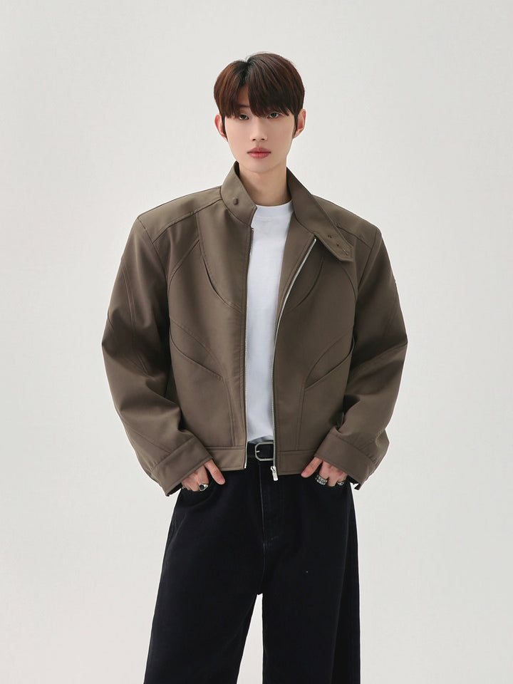 스탠드업 칼라 루즈 플라이트 재킷 