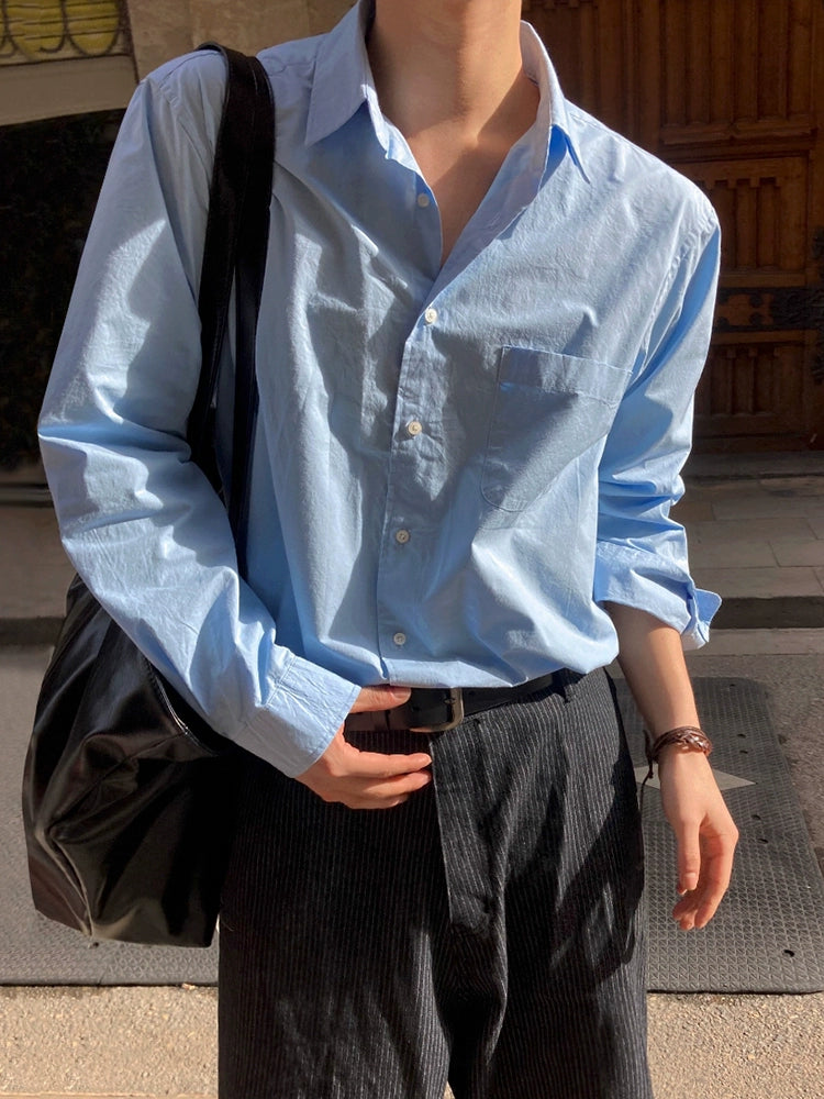 Camisa casual de viaje de manga larga suelta 