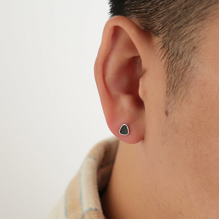 Sterling Silver Geometric Triangle Earrings