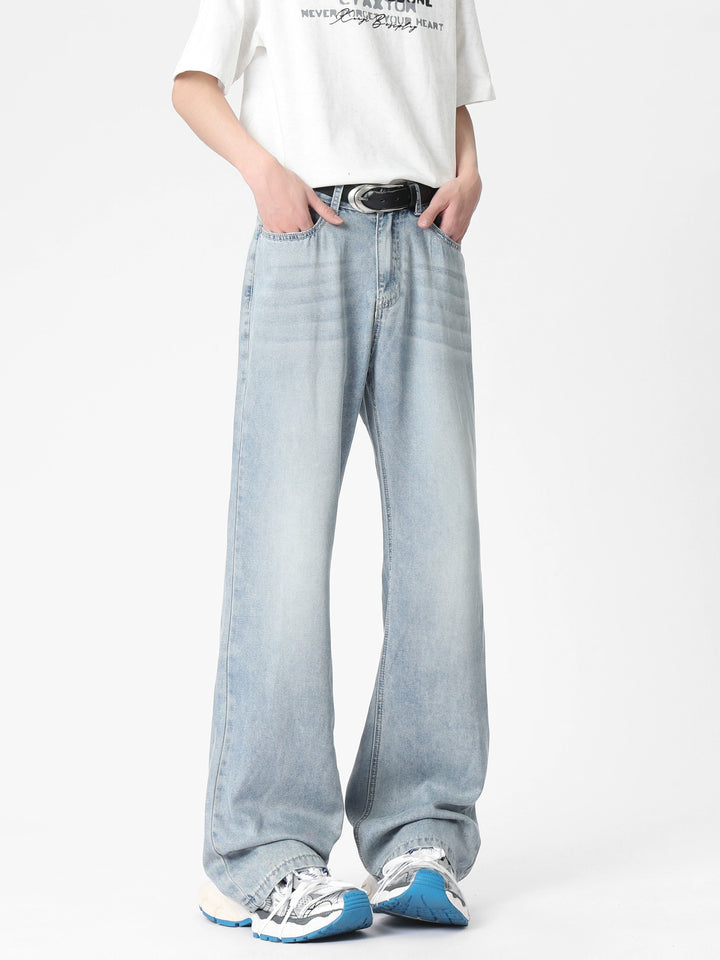 Asymmetrical Wide-Leg Flared Jeans