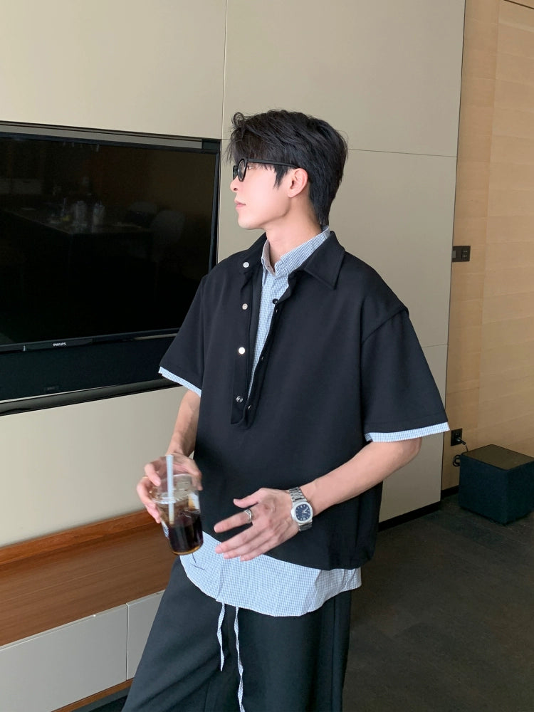 Set di pantaloni con polo a maniche corte casual 