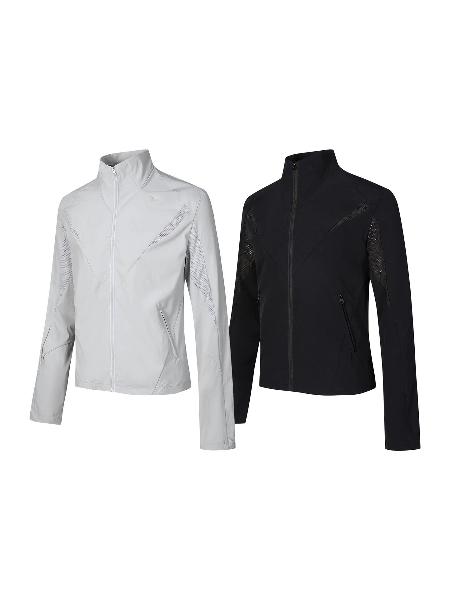 アウトドアスポーツ スタンドカラー 日焼け防止ジャケット 