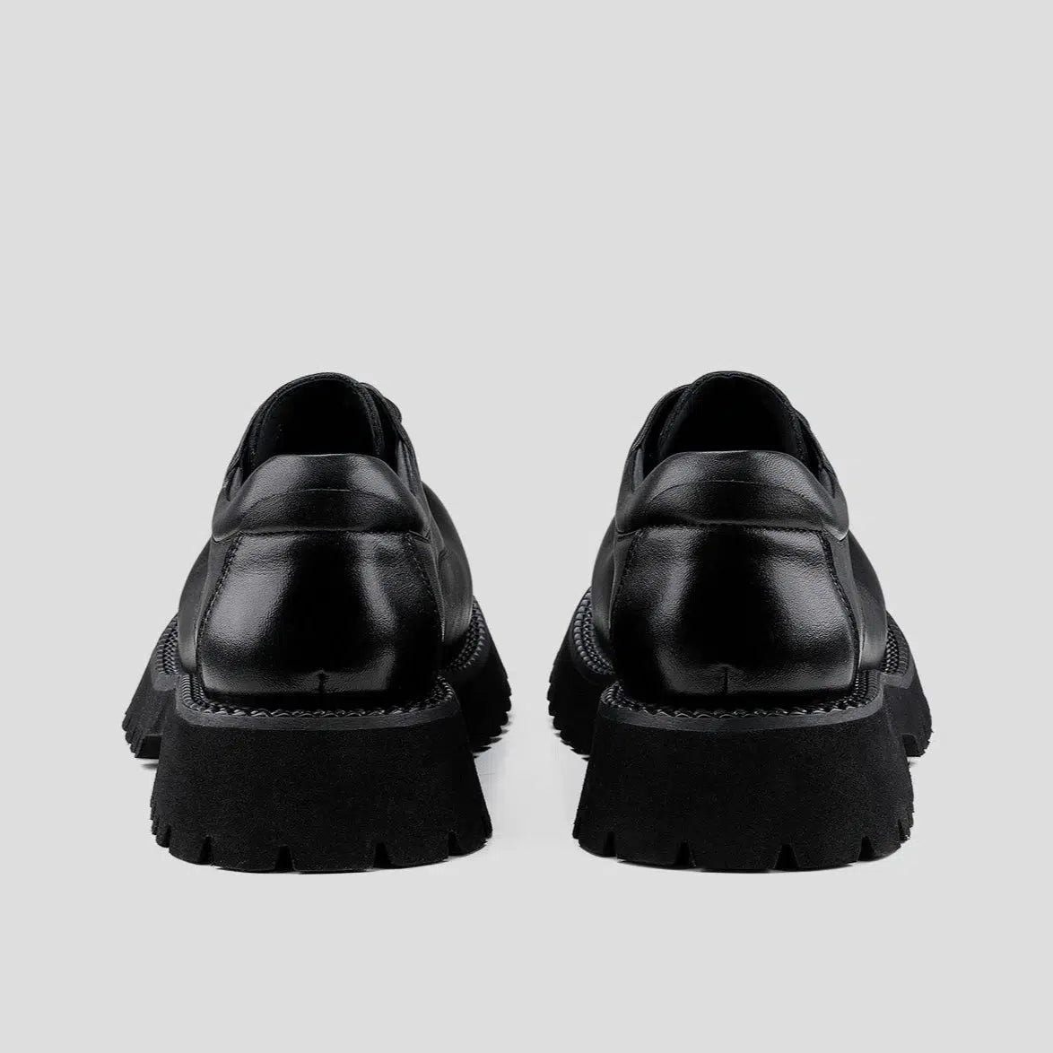 Leather Thick-Sole Derby Casual Shoes