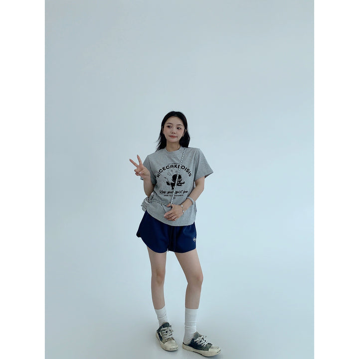 Cartoon Print Short Sleeve T-shirt