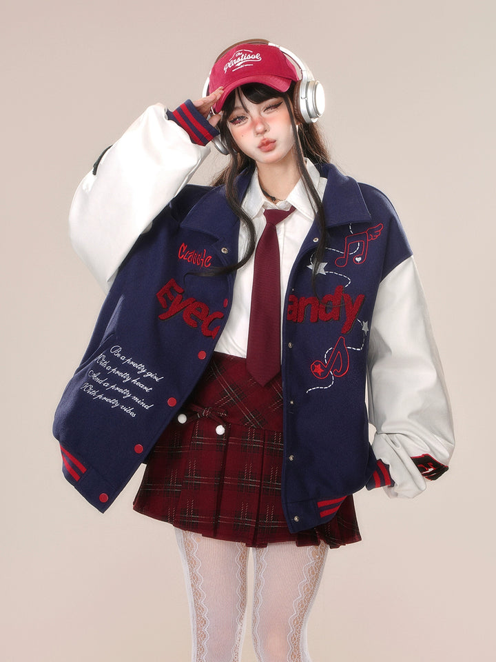 Embroidered Varsity Baseball Jacket