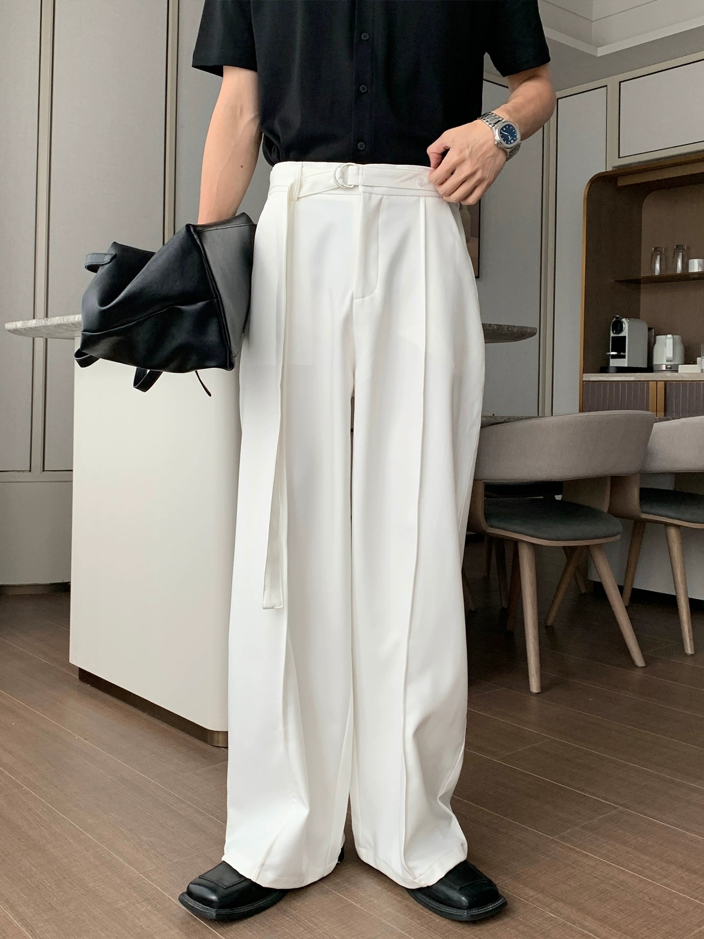 Lightweight Wide-Leg Straight Casual Pants