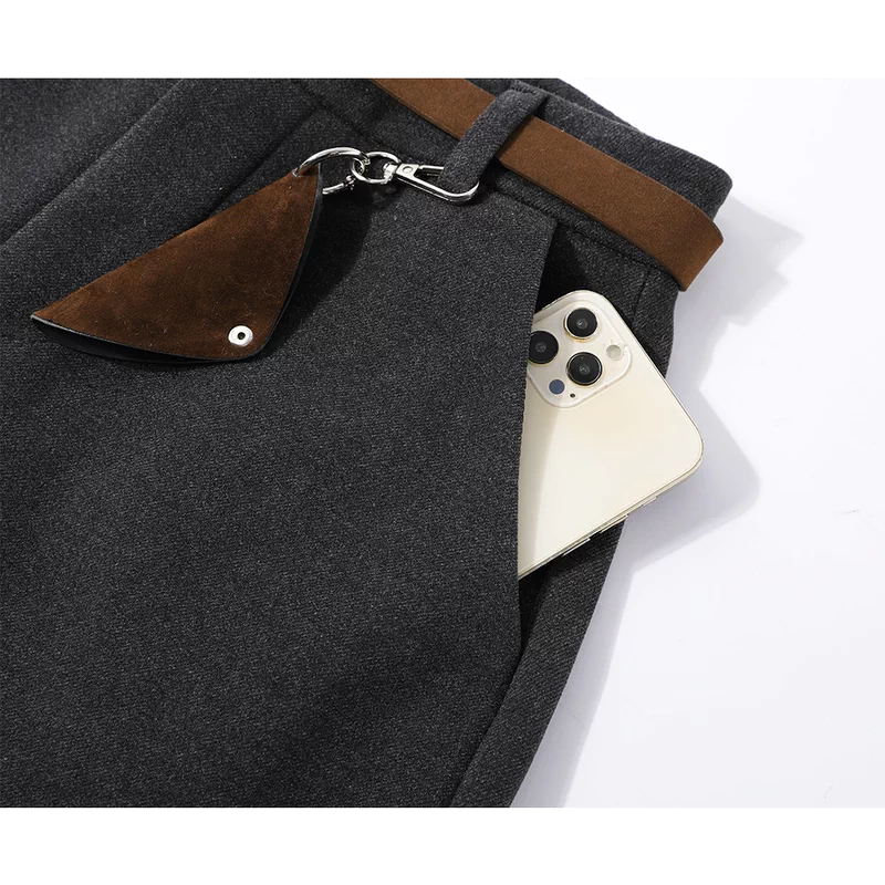 Pantalones cortos de lana de pierna ancha a medida 