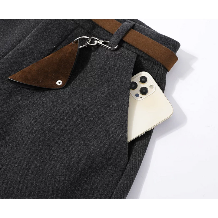 Pantalones cortos de lana de pierna ancha a medida 