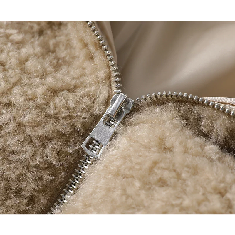 سترة سحاب من الفليس شيربا بغطاء رأس 