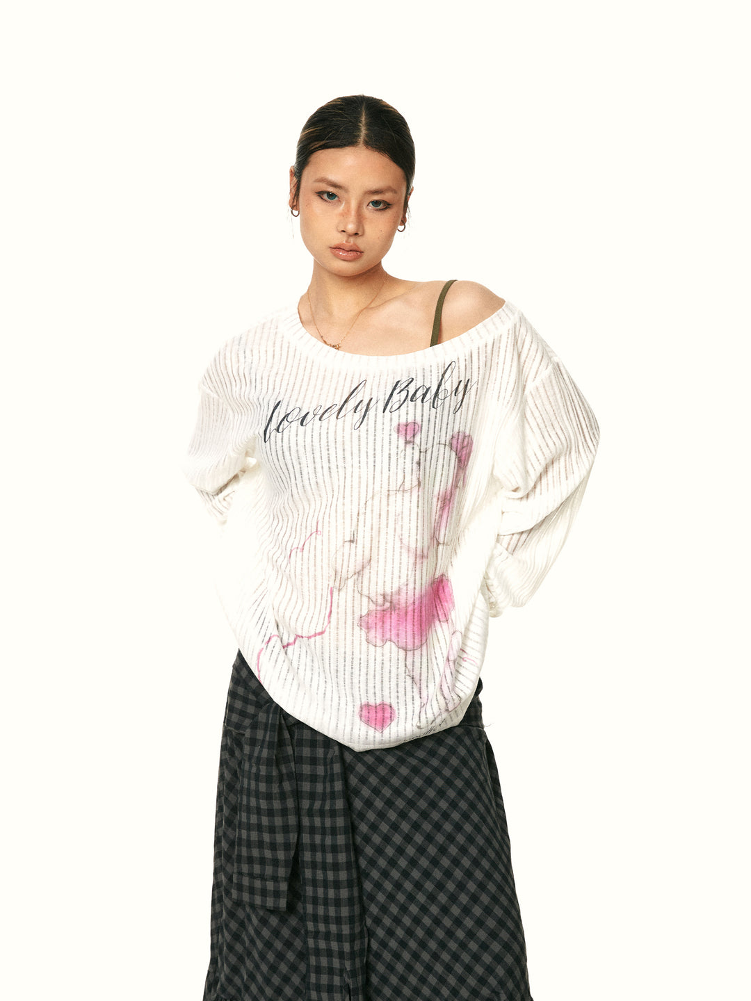 Off-Shoulder Casual Long-Sleeve Top