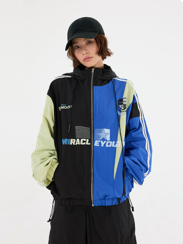 Colorblock Zipper Cardigan Outdoor Jacket