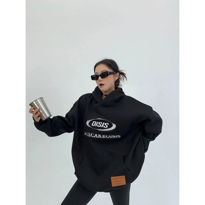 Embroidery Plush Hoodie