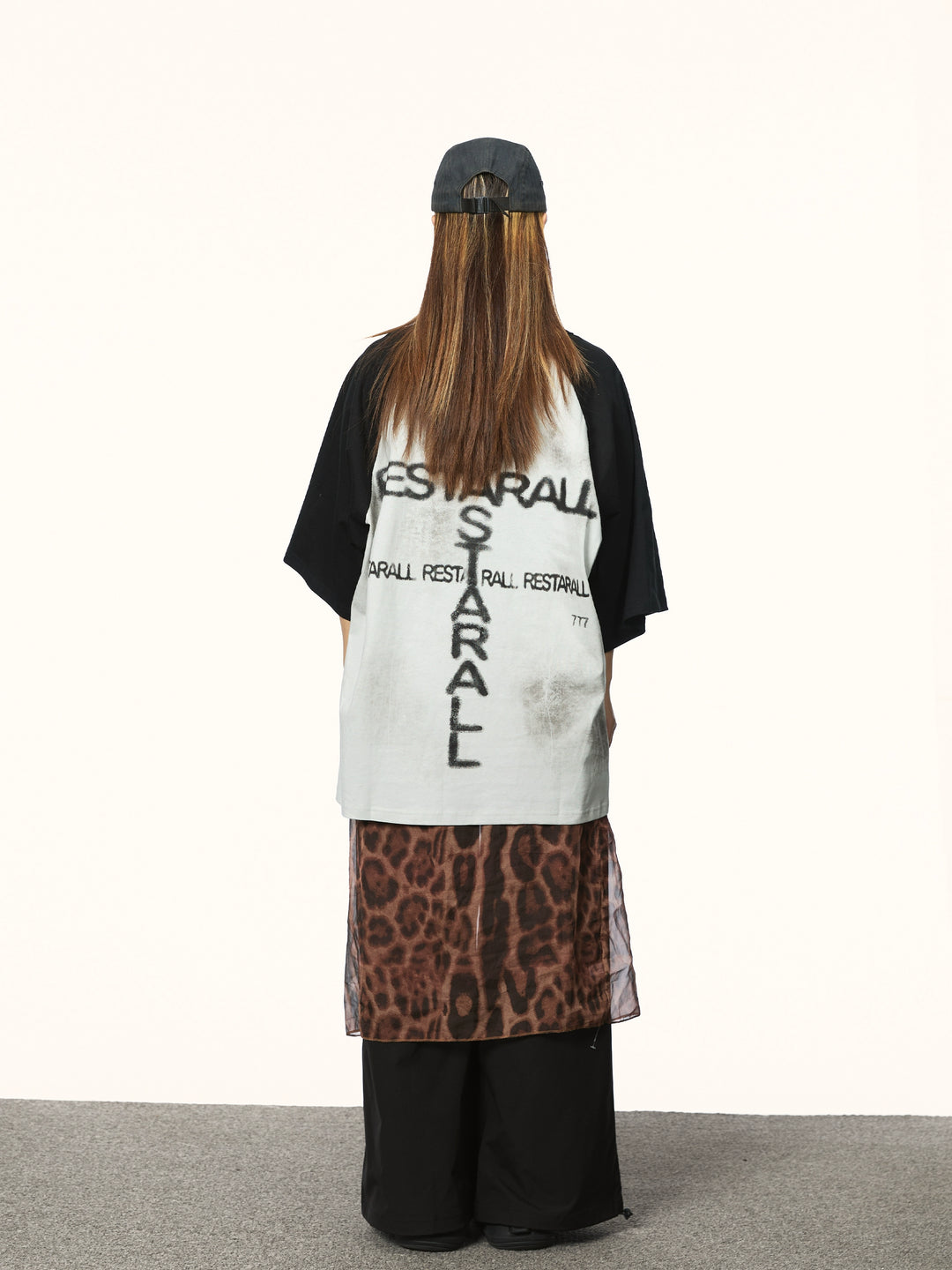 Graffiti Print Loose Fit Graphic T-Shirt