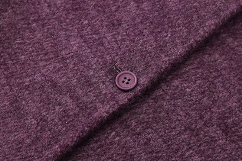 מעיל צמר ארוך עם צעיף 