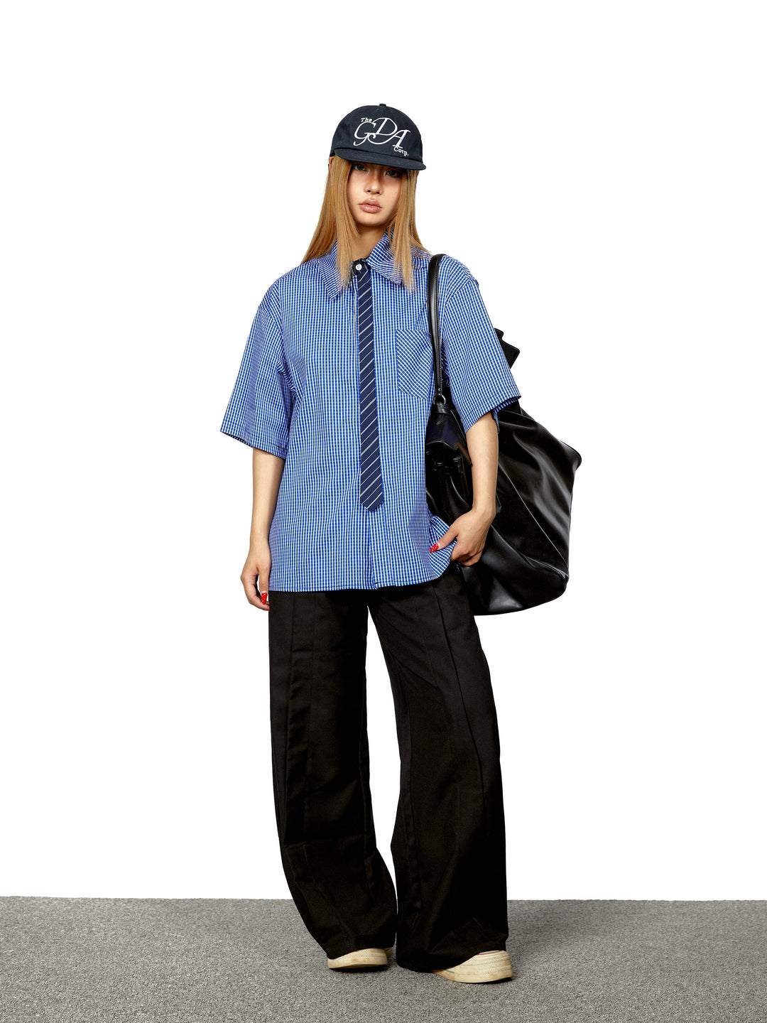 Wide-Leg Loose Straight Suit Pants