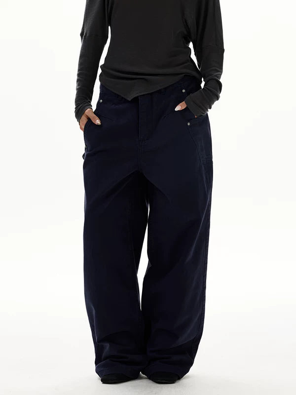 레트로 와이드 레그 카고 팬츠 