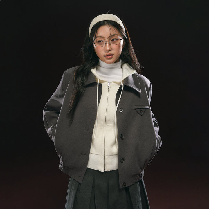 Retro Button-Up Short Jacket