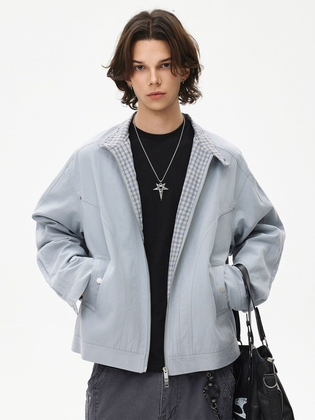 Veste Harrington à col montant et fermeture éclair 