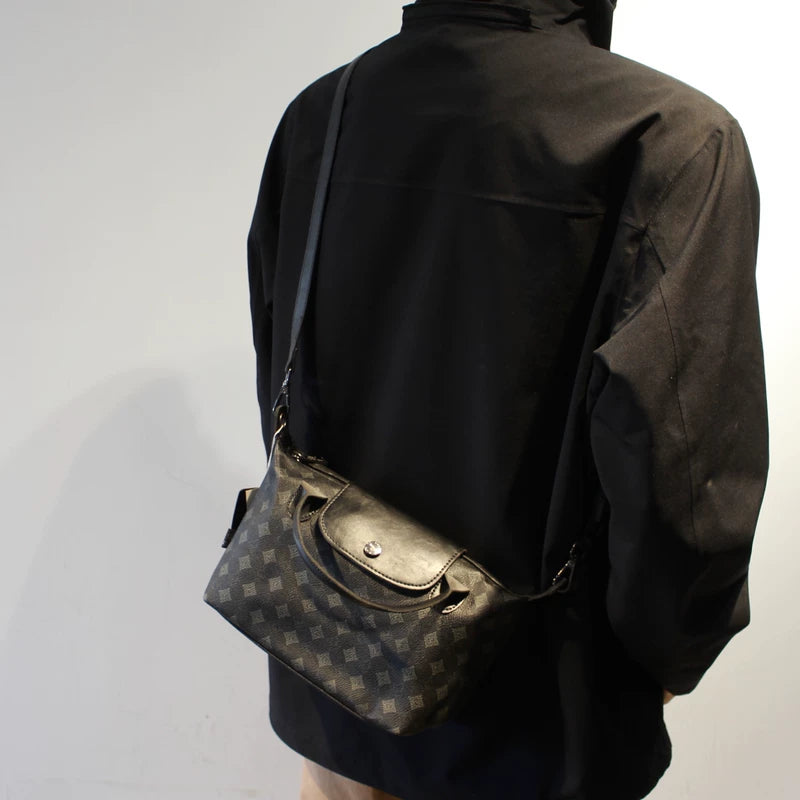 Monogrammed Dumpling Crossbody Purse