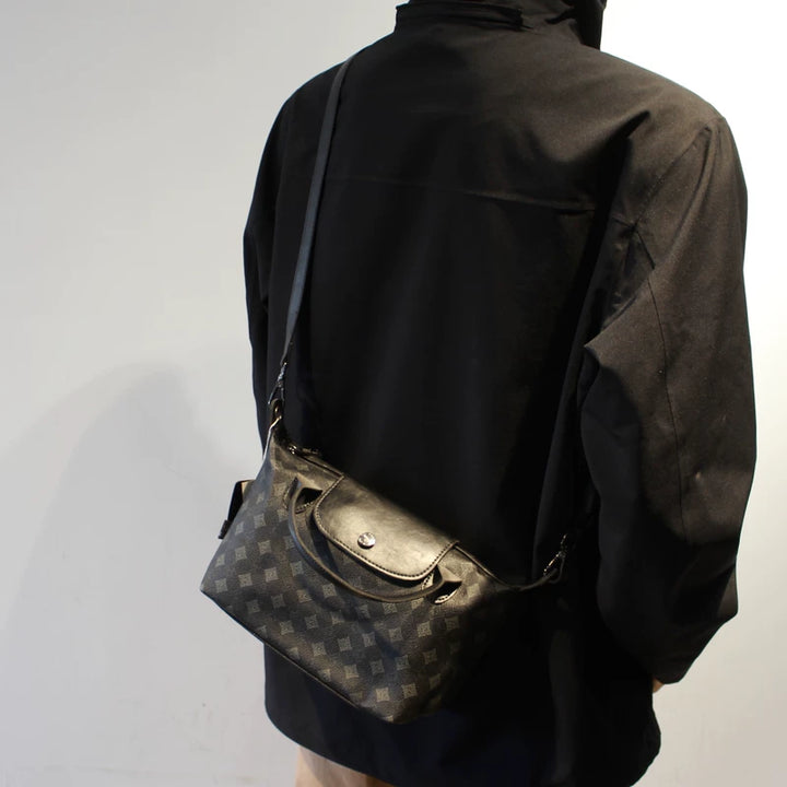 Monogrammed Dumpling Crossbody Purse