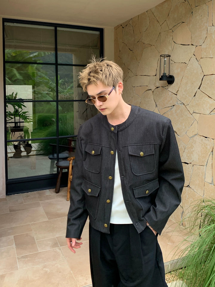 Classic Denim Button-Up Jacket