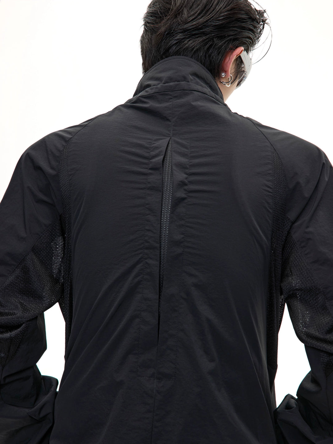 Chaqueta impermeable con protección solar de cuello alto 